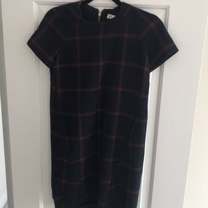 Zara Waffle Knit Plaid Dress